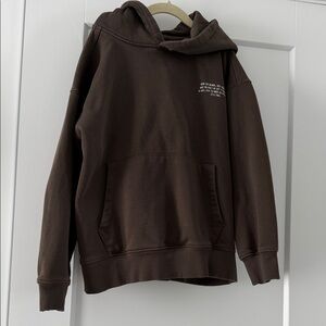 Zara Boys Dark Brown Crewneck Hoodie